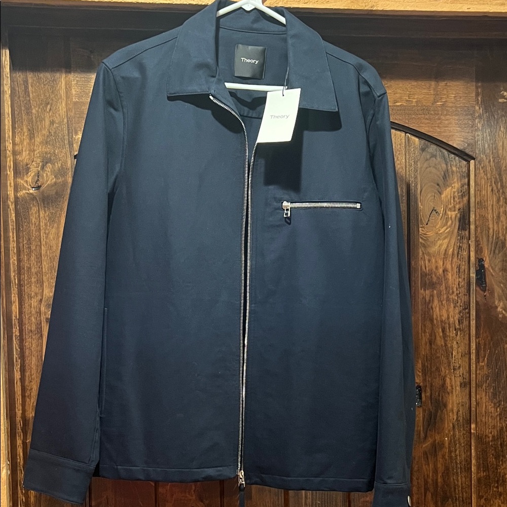 Theory Men's Dark Blue Zip-Up Jacket